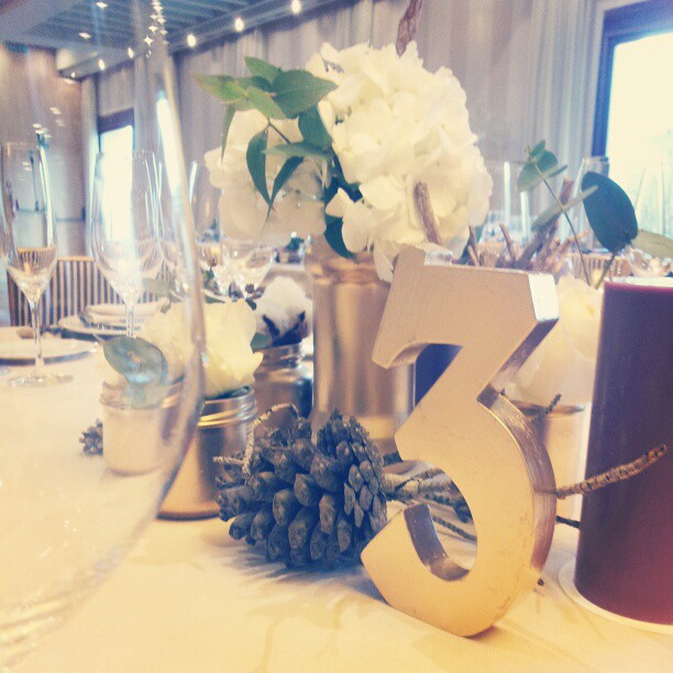 decoración de mesa boda de invierno